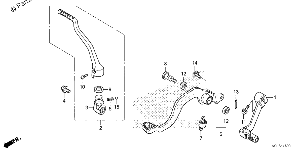 Diagrama de PEDAL KICK STARTER ARM