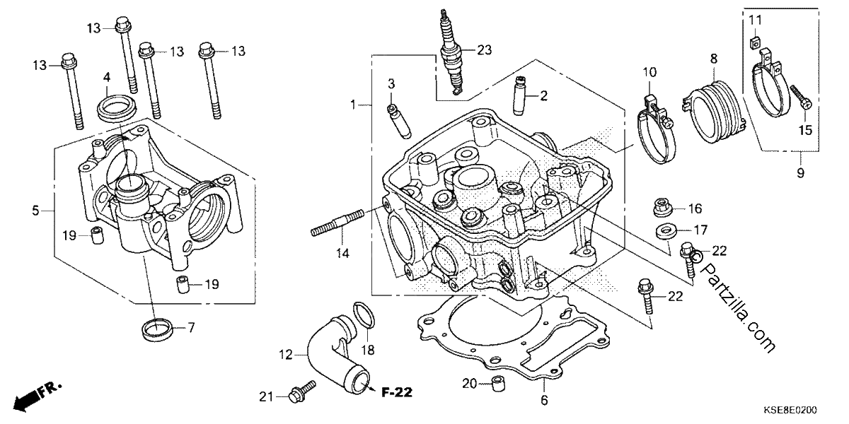 Diagrama de CYLINDER HEAD