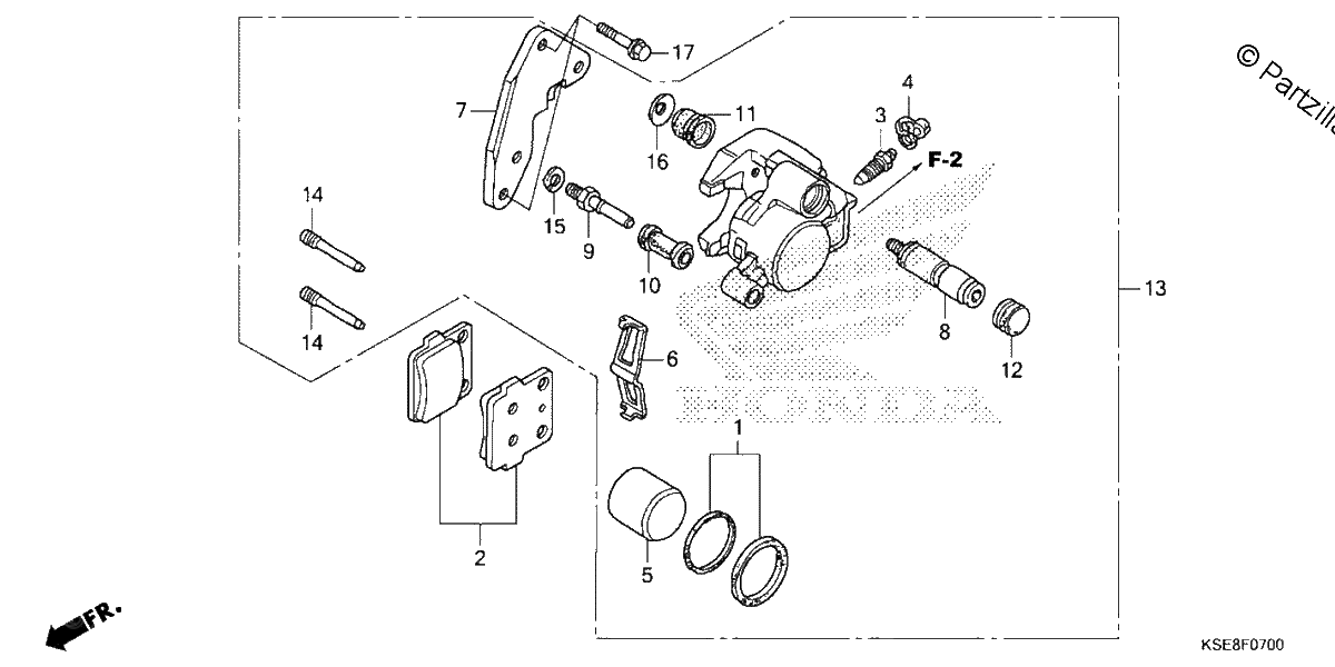 Diagrama de FRONT BRAKE CALIPER