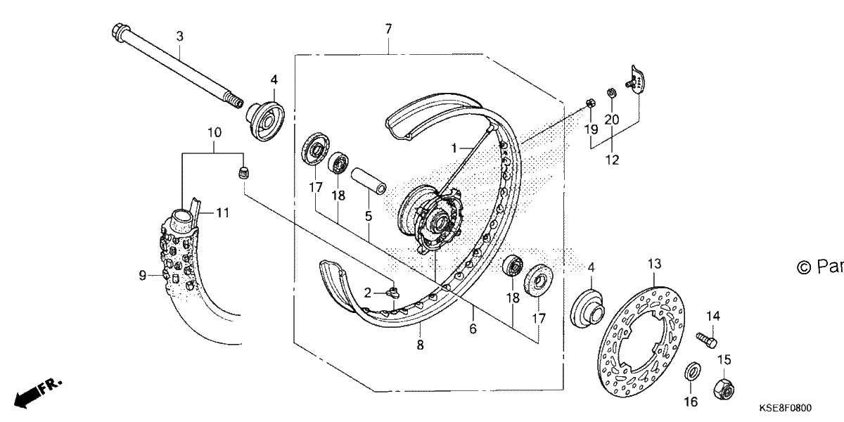 Diagrama de FRONT WHEEL