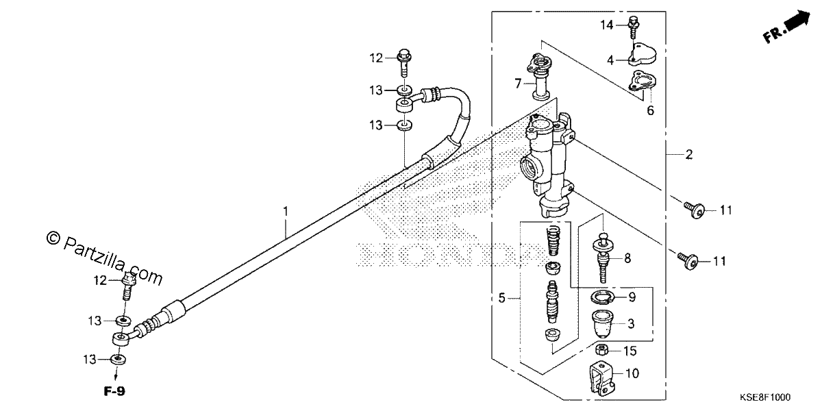 Diagrama de REAR BRAKE MASTER CYLINDER