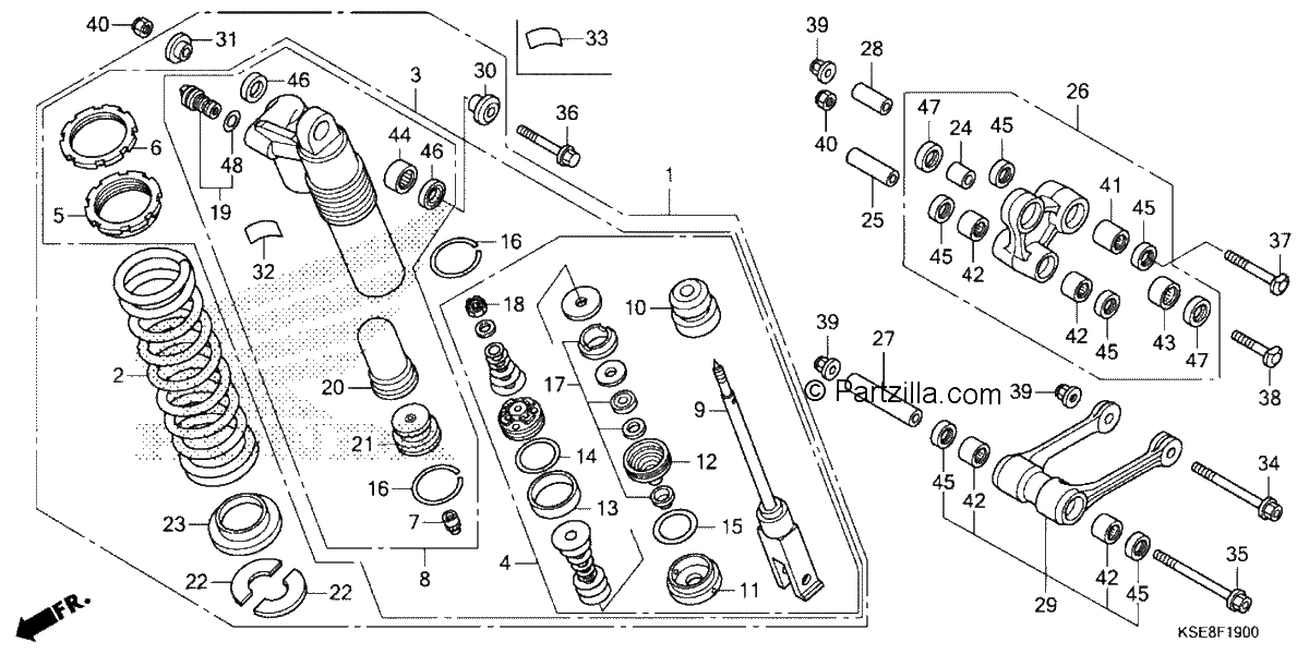 Diagrama de REAR SHOCK ABSORBER