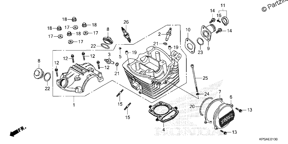 Diagrama de CYLINDER HEAD COVER CYLINDER HEAD