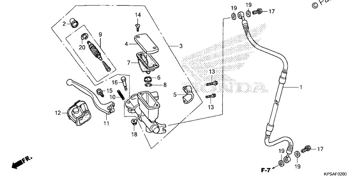 Diagrama de FRONT BRAKE MASTER CYLINDER