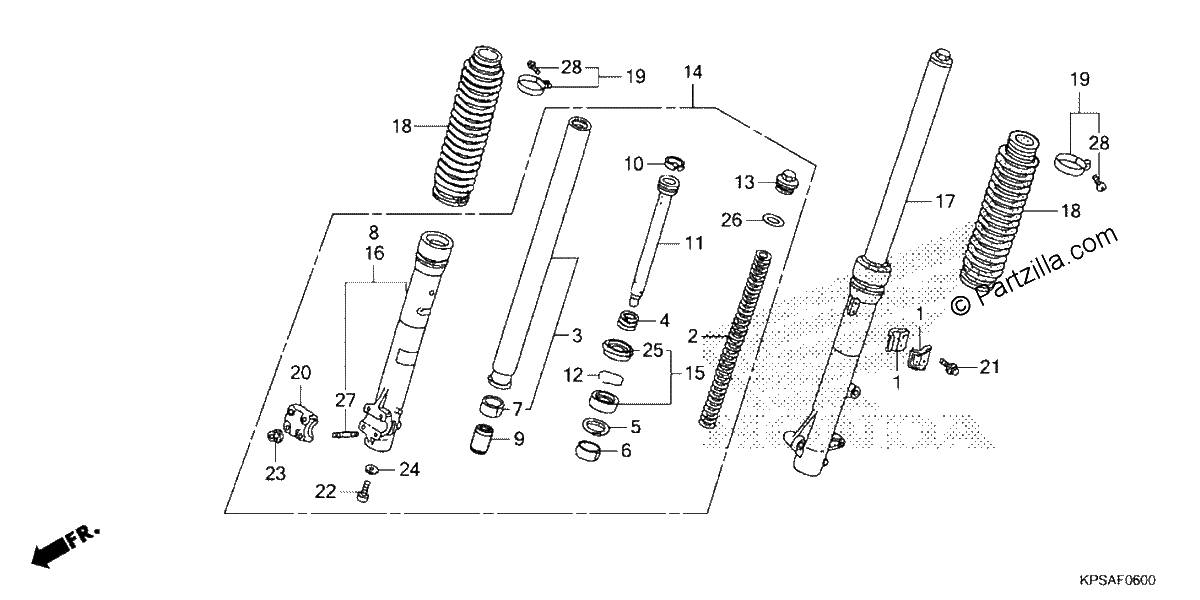 Diagrama de FRONT FORK