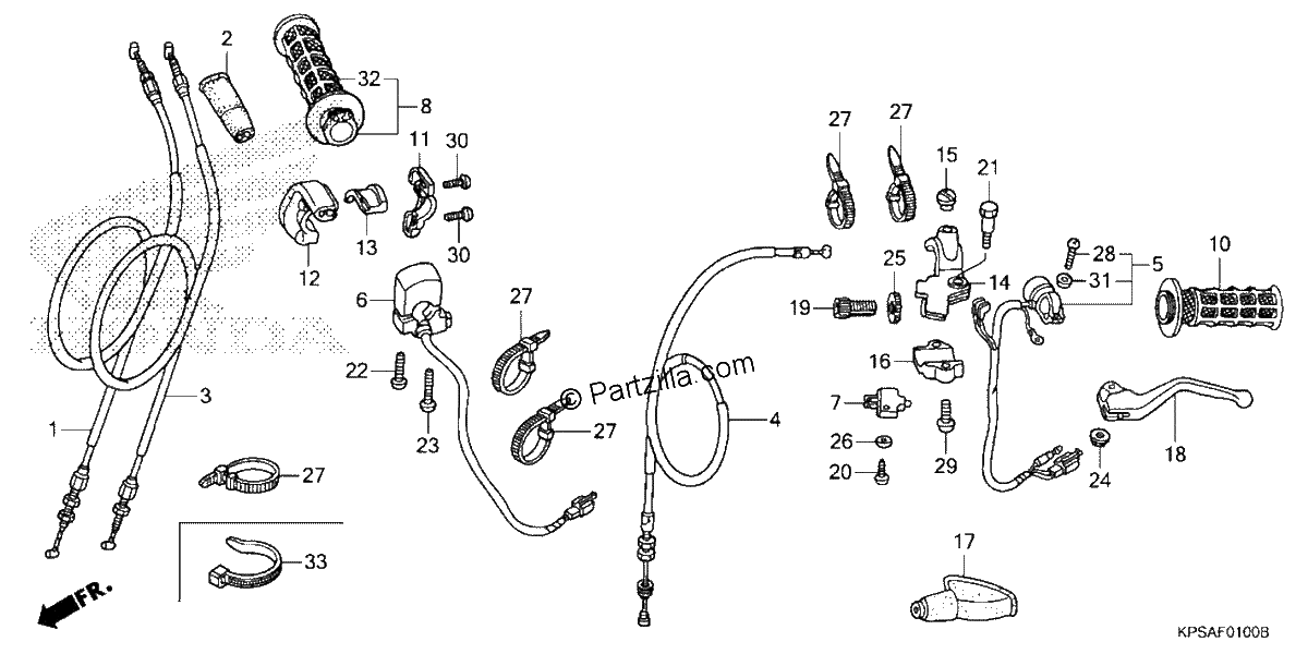 Diagrama de HANDLE LEVER SWITCH CABLE