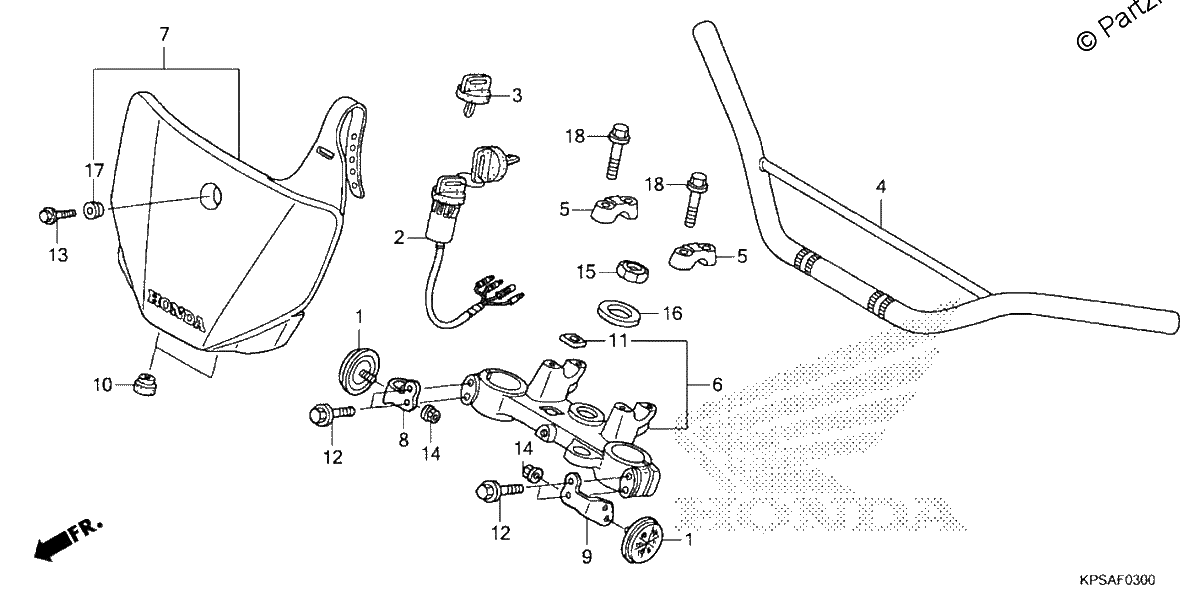 Diagrama de HANDLEBAR TOP BRIDGE
