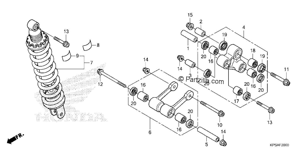 Diagrama de REAR SHOCK ABSORBER