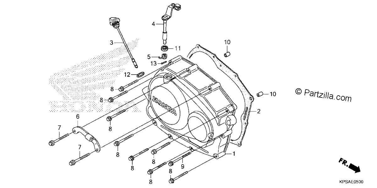 Diagrama de RIGHT CRANKCASE COVER