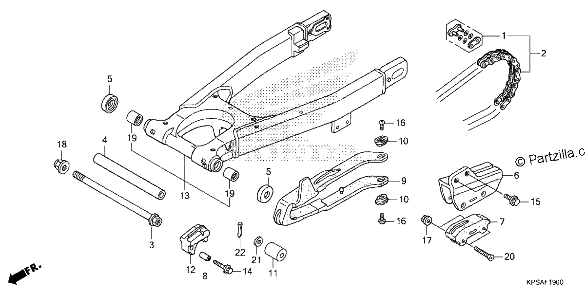 Diagrama de SWINGARM CHAIN