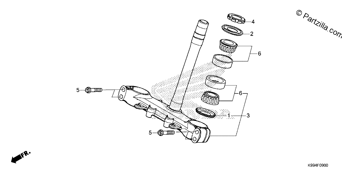 Diagrama de STEERING STEM