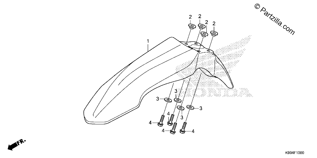 Diagrama de FRONT FENDER