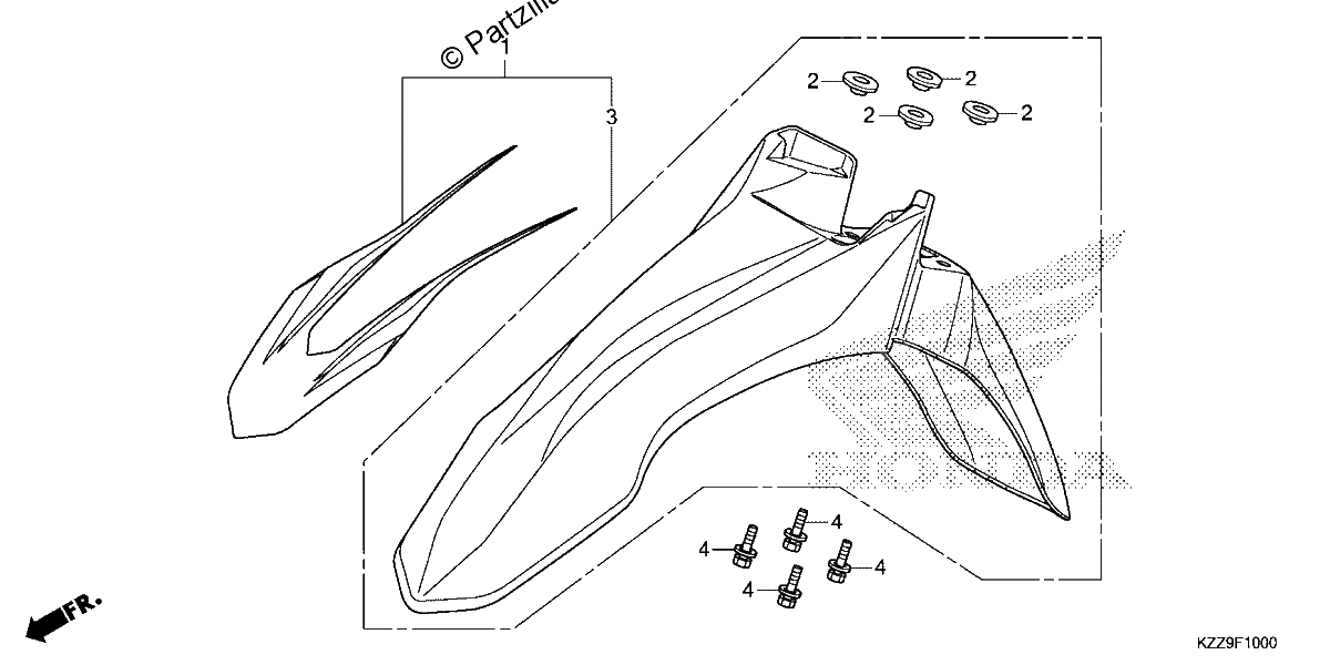 Diagrama de FRONT FENDER