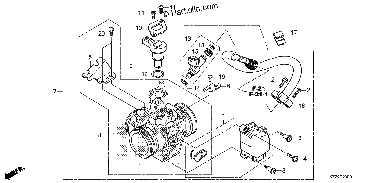 Diagrama de THROTTLE BODY