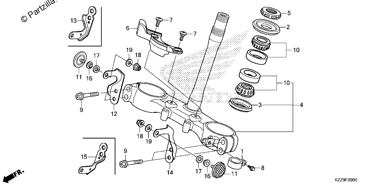 Diagrama de STEERING STEM