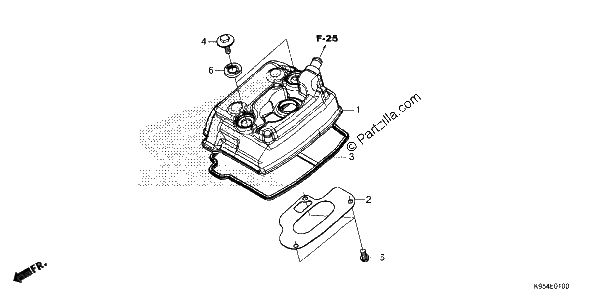 Diagrama de CYLINDER HEAD COVER