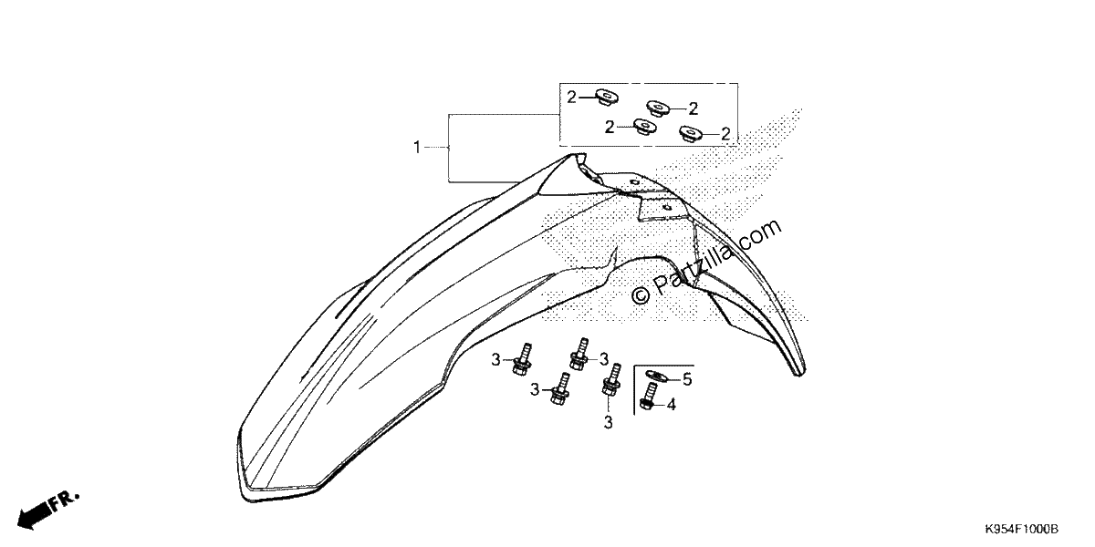Diagrama de FRONT FENDER