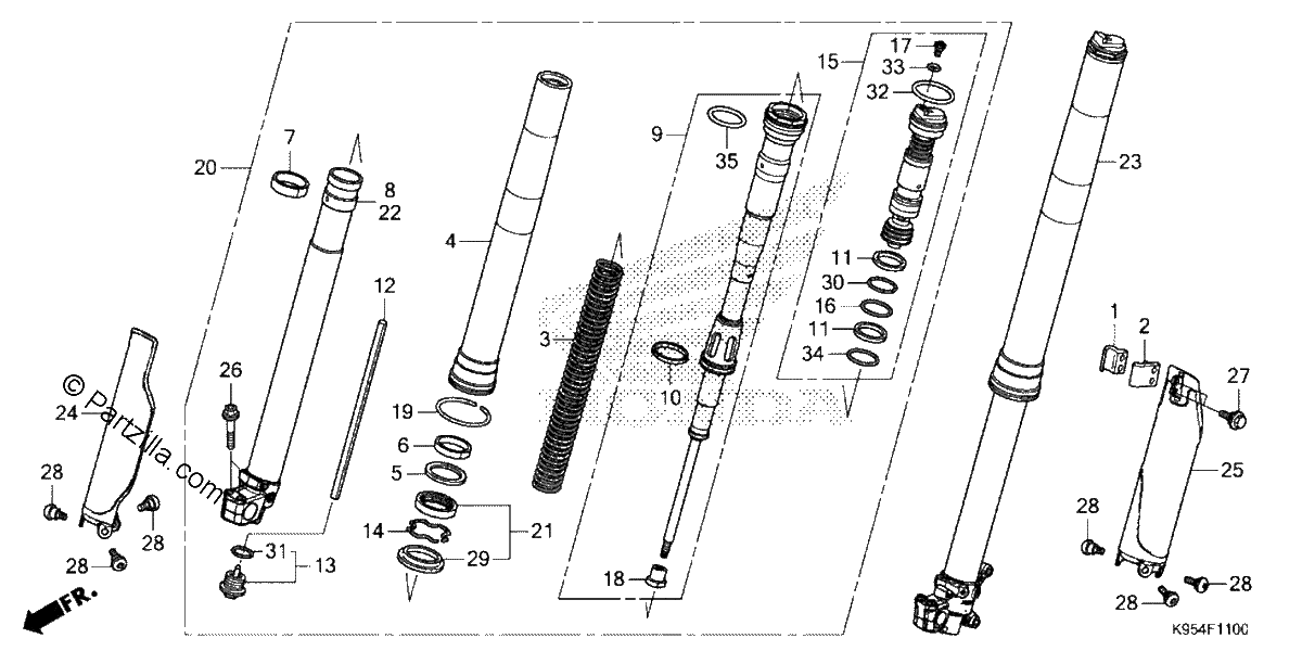 Diagrama de FRONT FORK