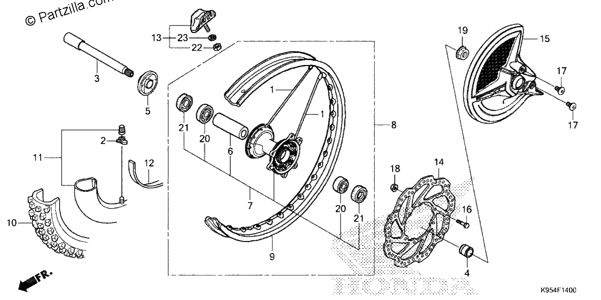 Diagrama de FRONT WHEEL