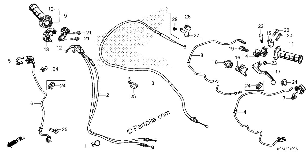 Diagrama de HANDLE LEVER SWITCH CABLE