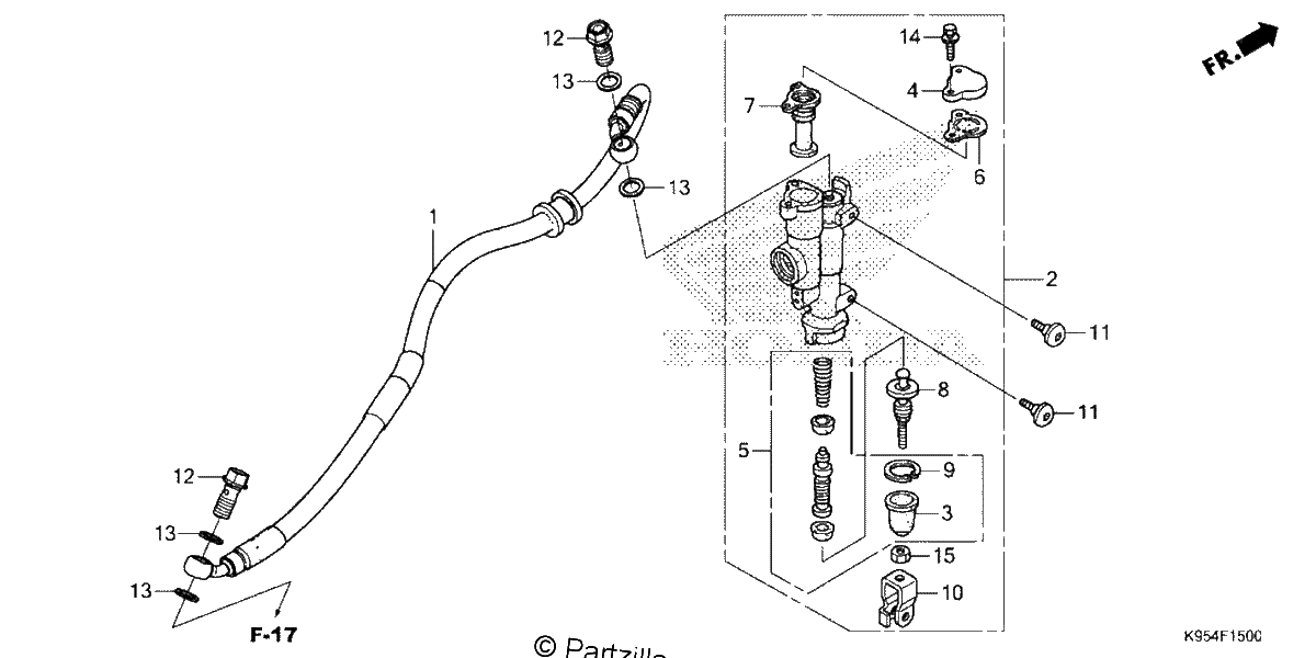 Diagrama de REAR BRAKE MASTER CYLINDER