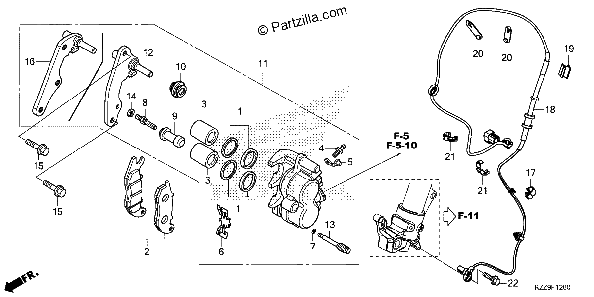 Diagrama de FRONT BRAKE CALIPER