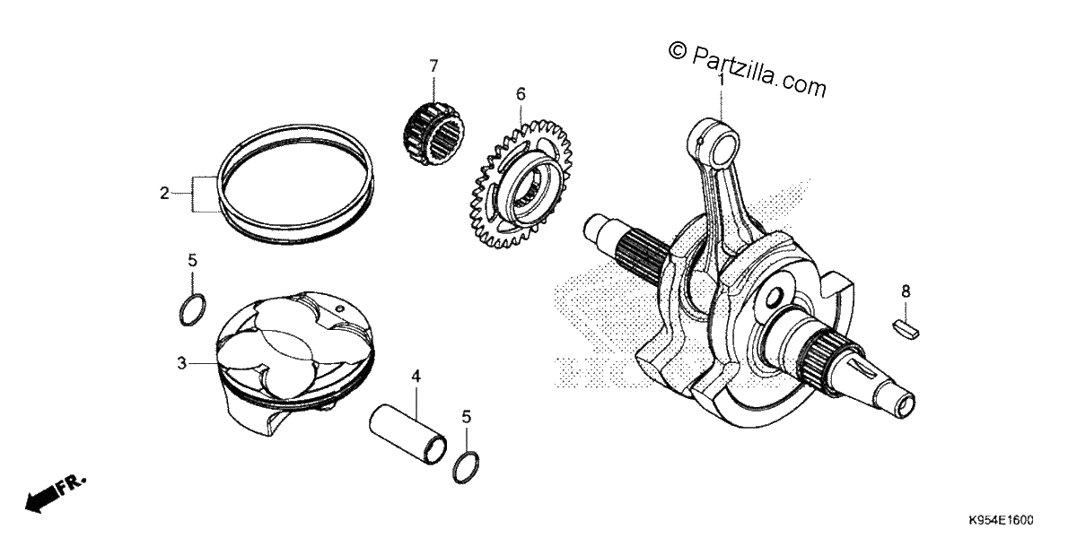 Diagrama de CRANKSHAFT PISTON