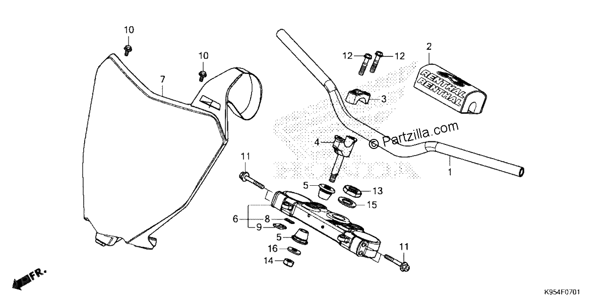 Diagrama de HANDLEBAR TOP BRIDGE 2