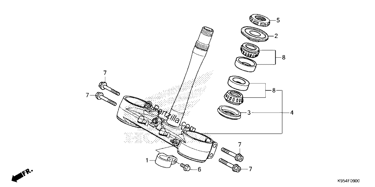 Diagrama de STEERING STEM
