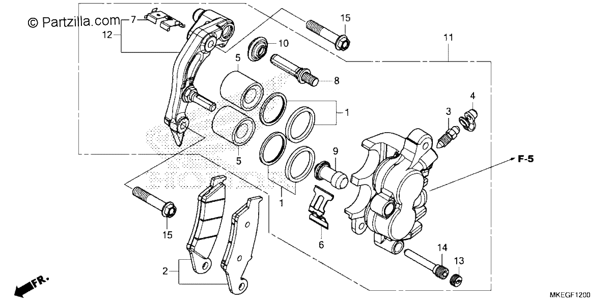 Diagrama de FRONT BRAKE CALIPER