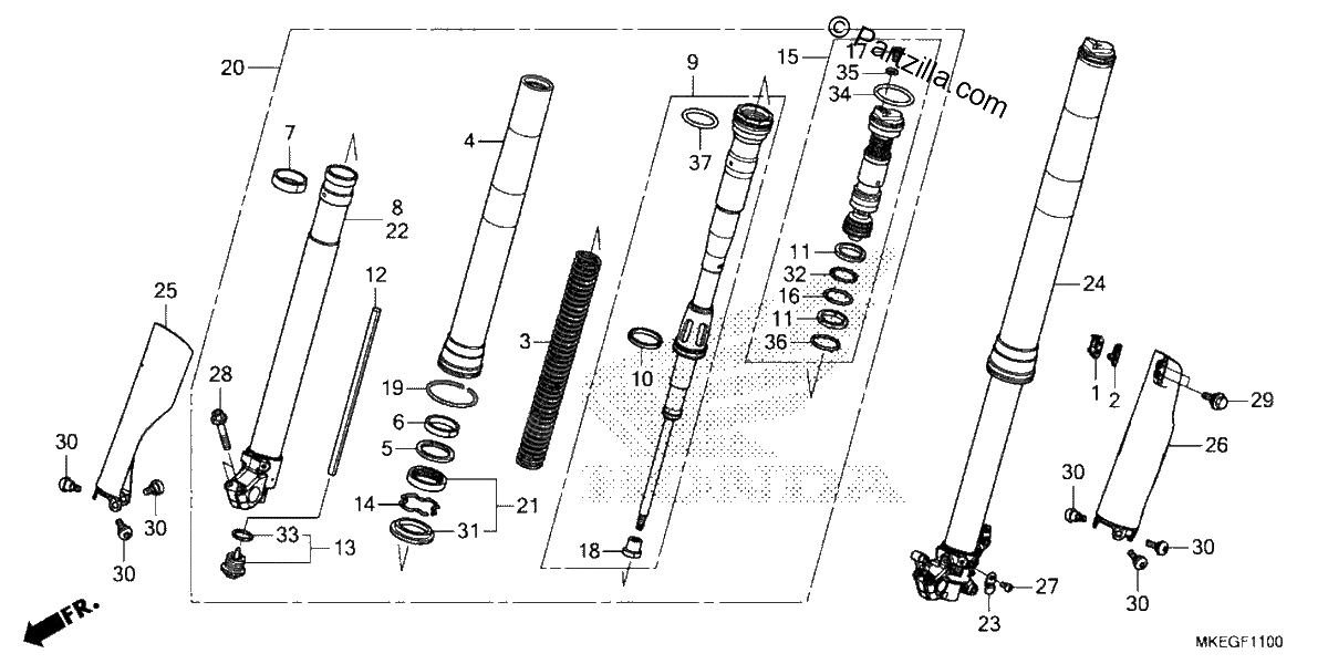 Diagrama de FRONT FORK