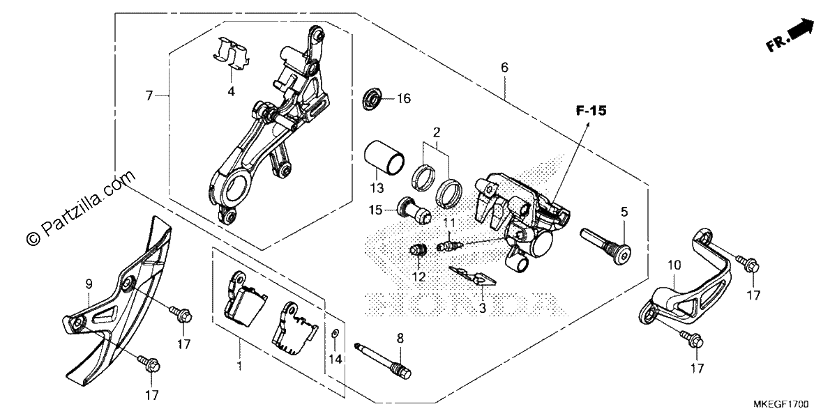 Diagrama de REAR BRAKE CALIPER