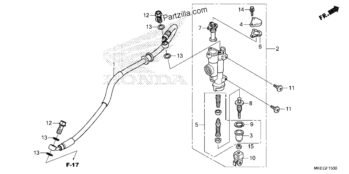 Diagrama de REAR BRAKE MASTER CYLINDER