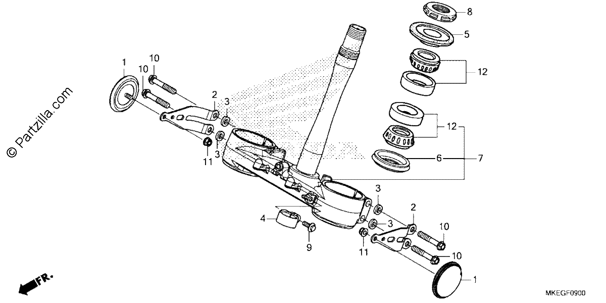 Diagrama de STEERING STEM