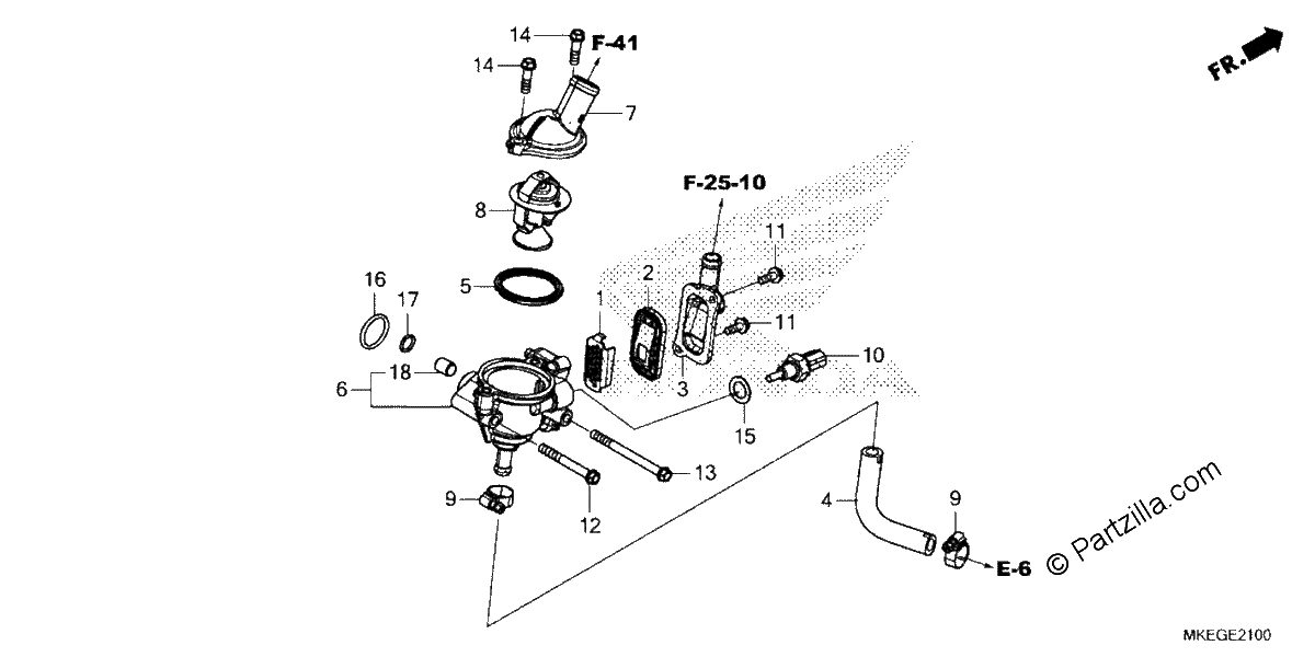 Diagrama de THERMOSTAT HOSE