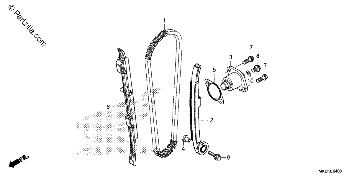 Diagrama de CAM CHAIN TENSIONER