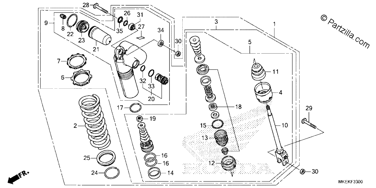 Diagrama de REAR SHOCK ABSORBER