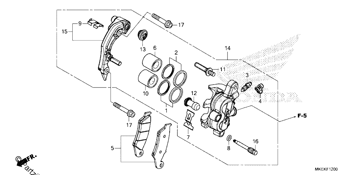 Diagrama de FRONT BRAKE CALIPER