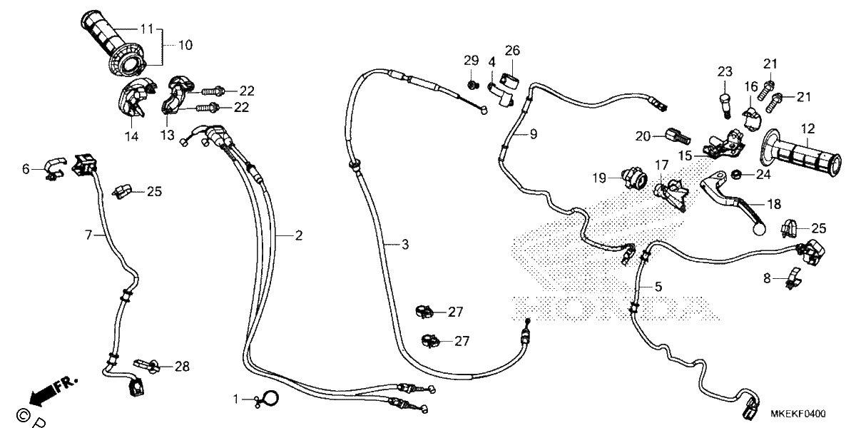 Diagrama de HANDLE LEVER SWITCH CABLE