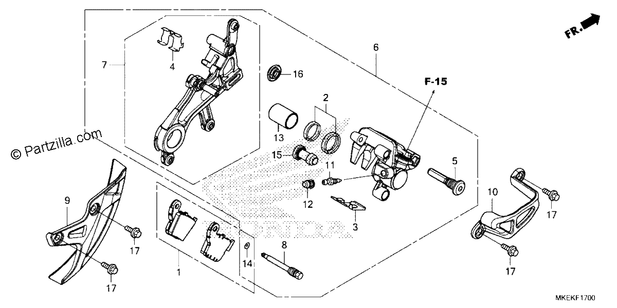 Diagrama de REAR BRAKE CALIPER