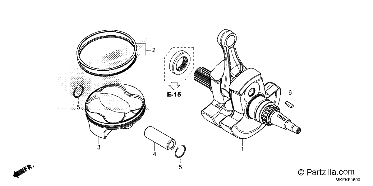 Diagrama de CRANKSHAFT PISTON