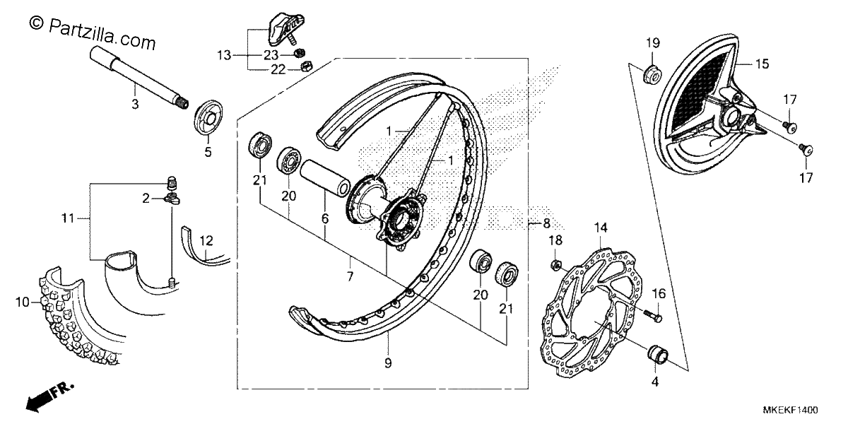 Diagrama de FRONT WHEEL