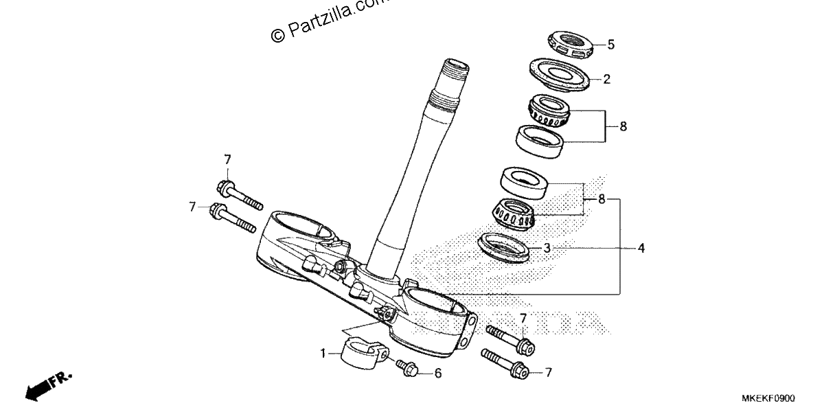 Diagrama de STEERING STEM