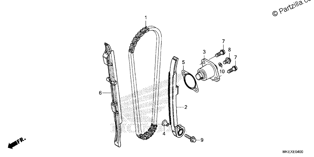 Diagrama de CAM CHAIN TENSIONER