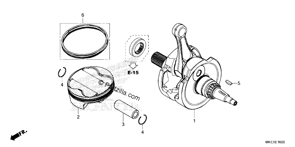 Diagrama de CRANKSHAFT PISTON