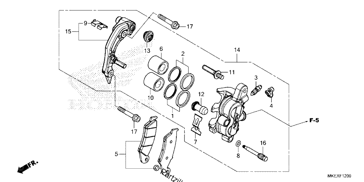 Diagrama de FRONT BRAKE CALIPER