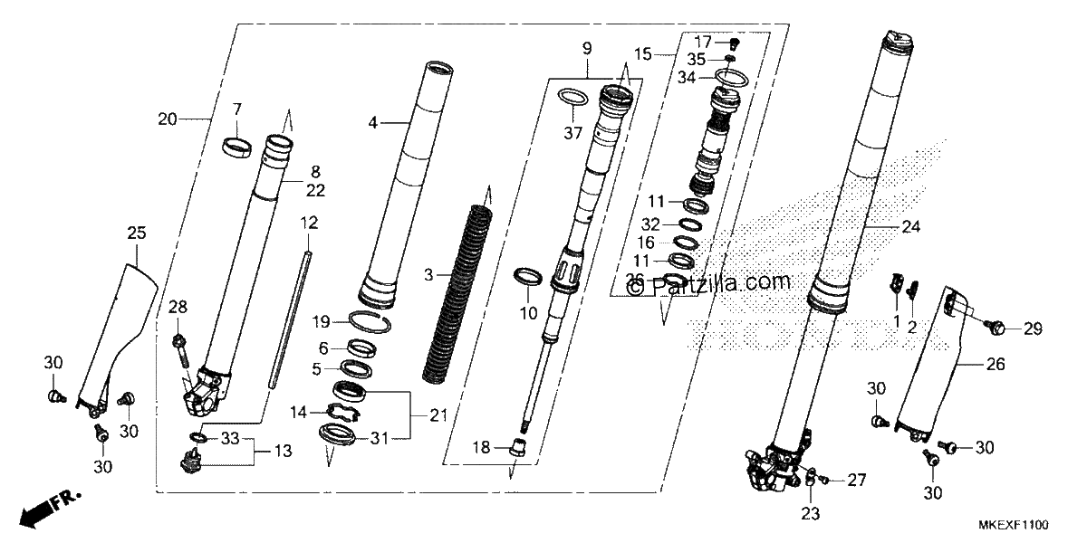 Diagrama de FRONT FORK