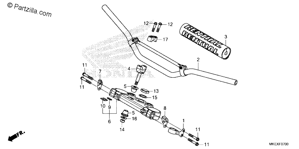 Diagrama de HANDLEBAR TOP BRIDGE
