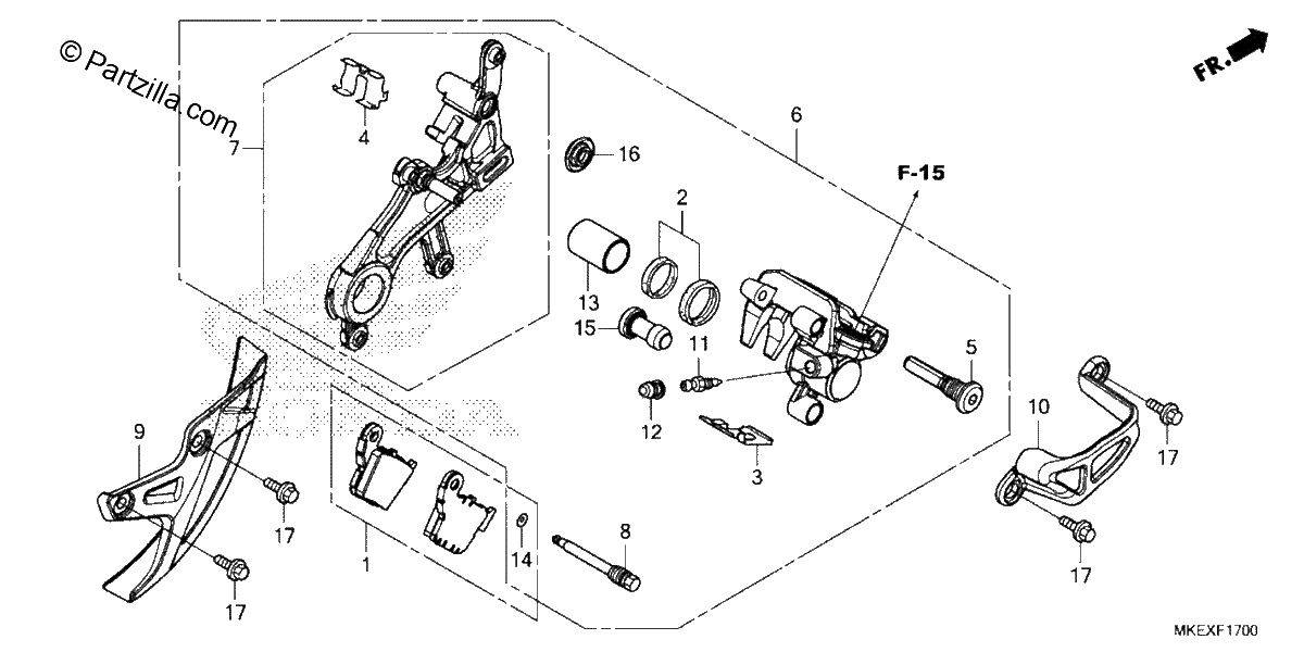 Diagrama de REAR BRAKE CALIPER