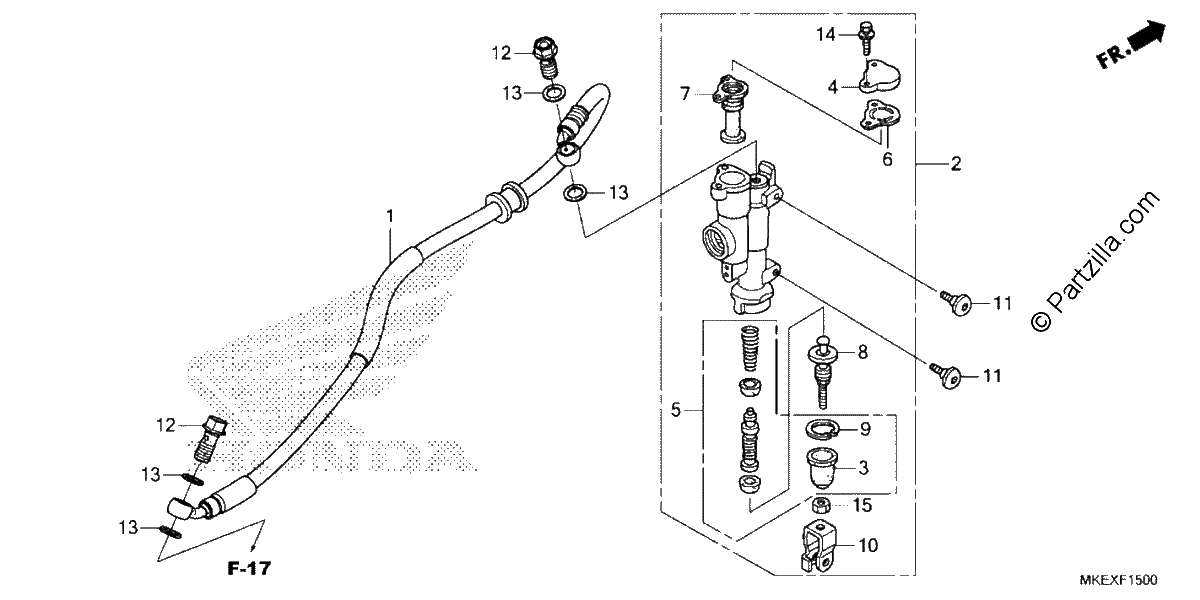 Diagrama de REAR BRAKE MASTER CYLINDER